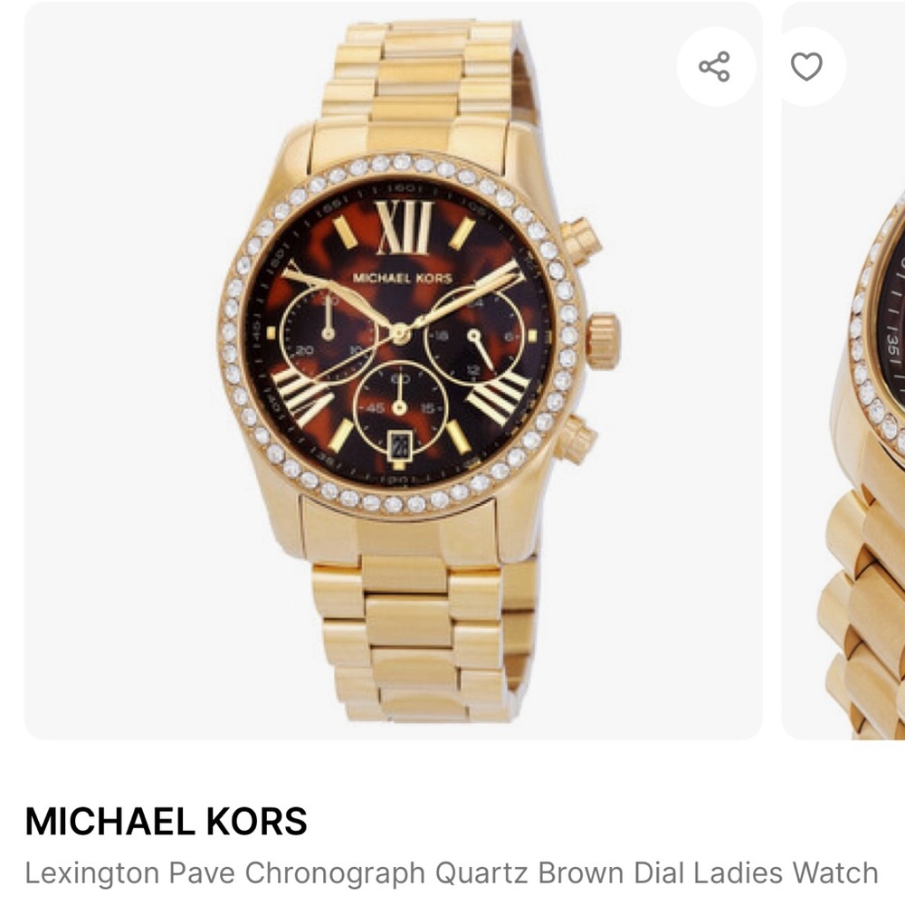 Michael Kors Gold and Brown Chronograph Watch